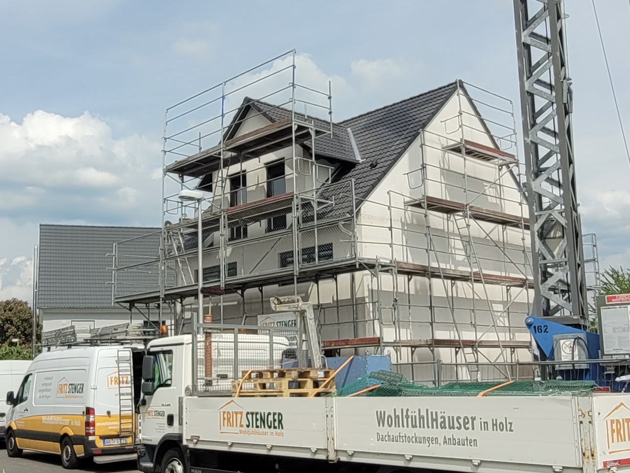 Bauablauf Holzhaus in Großostheim